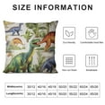 thumbnail image 5 of Nawypu Throw Pillow Case Cute Dinosaurs Watercolor Square Cushion Cover Standard Pillowcase for Men Women Kids Home Decorative Sofa Armchair Bedroom Livingroom, 5 of 5