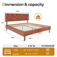 thumbnail image 6 of Dodrehome,Solid Bed Frame,Queen Bed Frame,Wooden Platform Bed Frame with Headboard & 14" Under Storage,Bed with Wood Slats,No Box Spring Needed,Noise Free,800lbs Capacity,Dark Walnut, 6 of 8