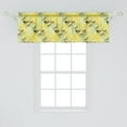 thumbnail image 2 of Ambesonne Bird Valance Pack of 2, Tiny Birds on Branches, 54"X18", Yellow and Multicolor, 2 of 4