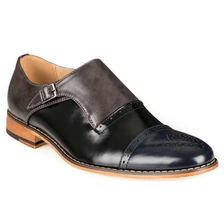 

Gino Vitale Men s Three Tone Monk Strap Dress Shoes