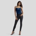 thumbnail image 4 of Women's WEAR by Erin Andrews x Gracie Hunt College Navy Seattle Seahawks Chain Link Corset Top, 4 of 5