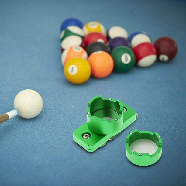 Soporte de tiza de billar DYNWAVEMX Reemplazo con clip de cinturón Verde
