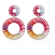 thumbnail image 1 of Pendientes colgantes de aro de rafia de ratán para mujer, pendientes geométricos hechos a mano coloridos con arcoíris, regalo para madre, hermana, ropa de verano, aro colorido MFZFUKR HMHZ577-2, 1 of 2