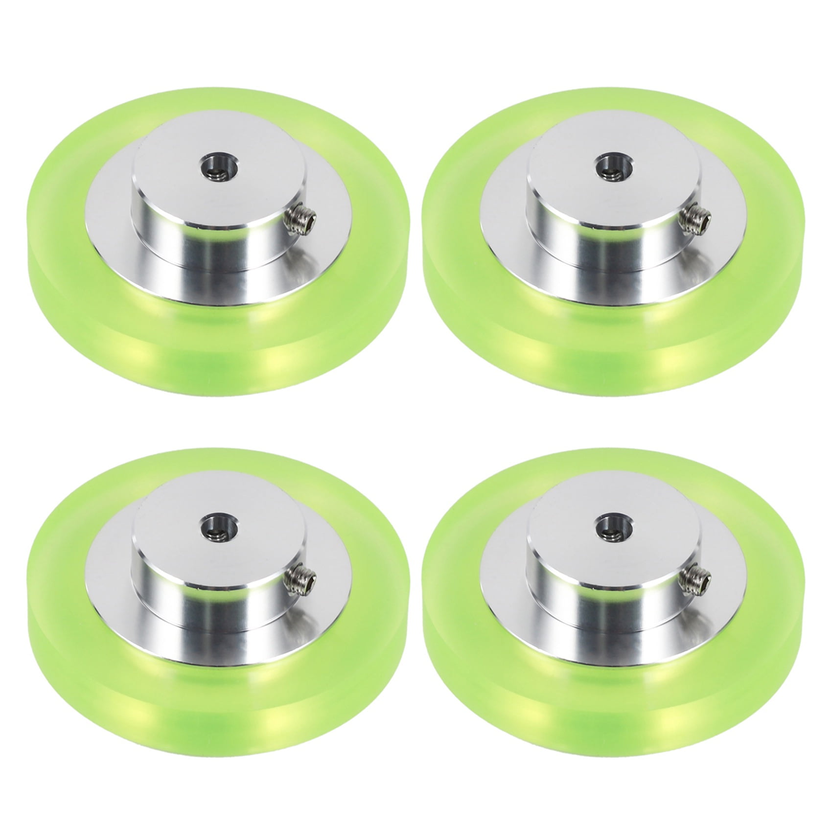 4X, 200mm Aluminum Polyurethane Industrial Encoder Wheel Measuring