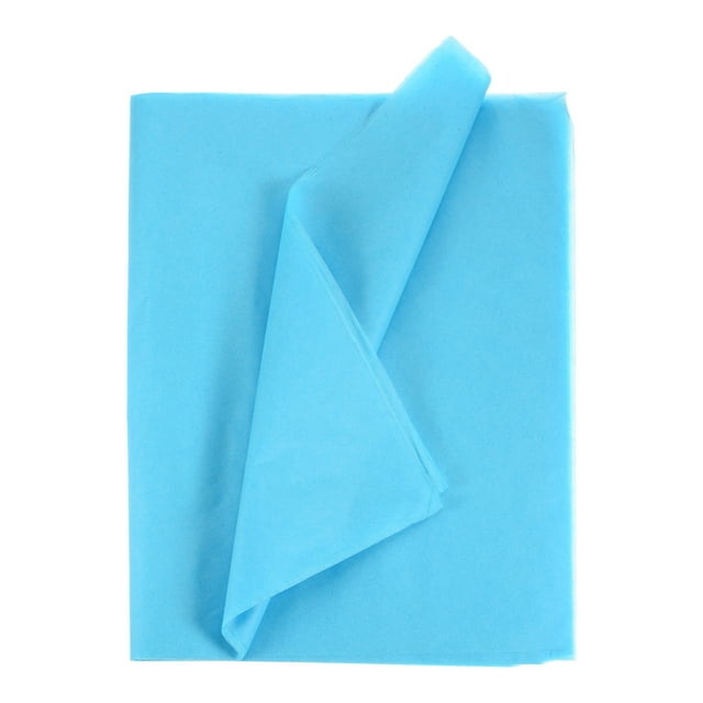 Uxcell 24 Hojas de Papel de Seda 14" x 20", Papel de Seda para Bolsas de Regalo Papel de Seda Azul para Envolver Regalos