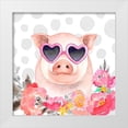 thumbnail image 3 of Atelier B Art Studio 4x14 White Modern Wood Framed Wall Art Titled - LITTLE PIG IN LOVE, 3 of 5
