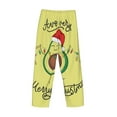 thumbnail image 5 of Disketp Avocado Merry Christmas Men'S Pajama Pants - Ultra Soft Fleece Sleep And Lounge Pants (Size: S-Xxl), 5 of 9
