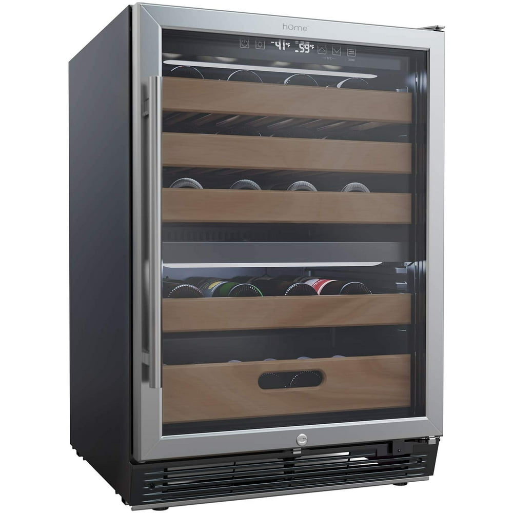hOmeLabs 43 Bottles HighEnd Wine Cooler Free Standing DualZone Mini