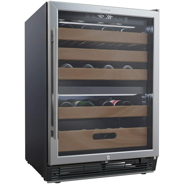 hOmeLabs 43 Bottles HighEnd Wine Cooler Free Standing DualZone Mini
