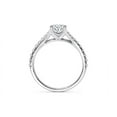 thumbnail image 2 of 1.5 Ct Oval Cut Moissanite Diamond Engagement Ring with 1.5mm Side Stones – 925 Sterling Silver for Women, 2 of 2