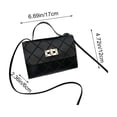 thumbnail image 3 of Women’s Quilted Mini Crossbody Bag with Top Handle, Small Square PU Leather Shoulder Tote for Casual Everyday Use, 3 of 6