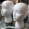 thumbnail image 3 of Foam Head Practical Mannequin Head Dummy Head Female Head Model Prop Display, 3 of 8