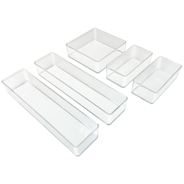 Sorbus Narrow Clear Drawer Organizers - high-quality and durable great for  organizing the office, kitchen, bathroom, and more