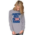 thumbnail image 4 of Puerto Rico Power PR Flag Pride Long Sleeve TShirt Men Women Brisco Brands S, 4 of 5