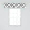 thumbnail image 2 of Ambesonne Orient Window Valance, Circular Swirls and Strokes, 54" X 12", Charcoal Grey White, 2 of 3
