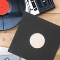 thumbnail image 1 of GARVALON 12Pcs Vinyl Record Protective Sleeves Kraft Paper Black Covers for Home Use, 1 of 8