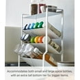 thumbnail image 3 of Yamazaki Home Four-Tier Slim Spice Rack, White, Steel, 3 of 7