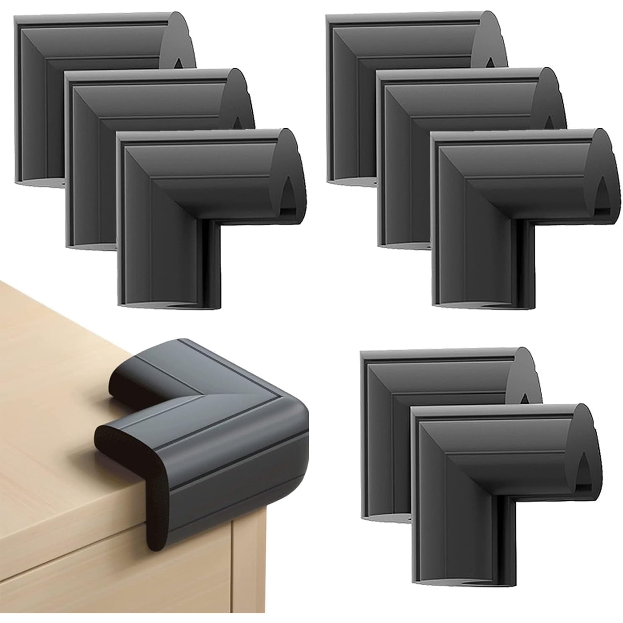 (8 pack) Corner Protectors for Kids, Upgraded Foam Soft Corner Guards Baby Safety Furniture Table Sharp Protection, Pre-Taped for Direct Use