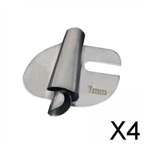2xSewing Enrollado Dobladillo Pie Curvado Dobladillo Dobladillo Accesorios de Costura, Pie Prensatelas de Dobladillo Enrollado de Acero Inoxidable 4 piezas