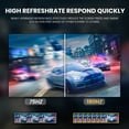thumbnail image 7 of CRUA 24" 165Hz/180Hz Curved Gaming Monitor,FHD 1080P Computer Monitor,FreeSync,120% SRGB,Low Motion Blur-Black, 7 of 7