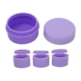 thumbnail image 1 of Travel Silicone Makeup Containers Set, Compact Reusable Empty Silicone Cream Jar Refillable 3 Dispensers Purple  For Toiletries, 1 of 8