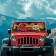 thumbnail image 3 of Uorisanigo Windshield Sun Shade Compatible with Jeep Wrangler JK JKU JL JLU 1997-2025 & Jeep Gladiator JT 2020-2024 Accessories Foldable Yorkshire Terrier Driving Windshield Sunshade Shades, 3 of 7