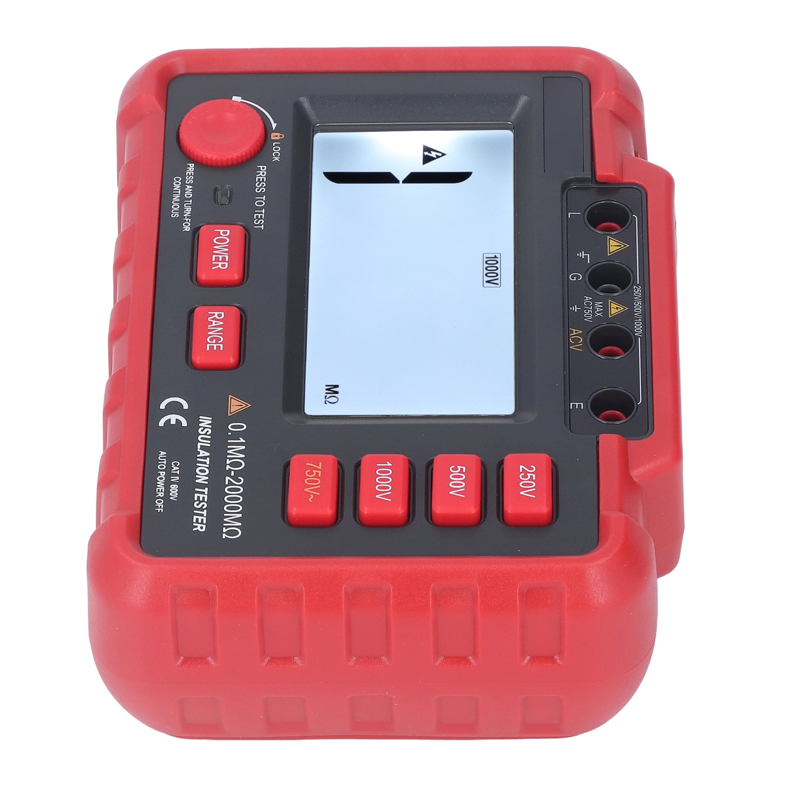 EITAI ETCR3000A+ Digital Ground Resistance Tester - Measures 0-2kΩ & 0-200V, Portable Earth Resistance Meter