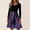 Dark Purple #042, variant on Women's Halloween Dress Witch Hat Pumpkin Crew Neck Hepburn Cocktail Casual Tea Length Dress Long Sleeve 1950s Classic Cute Dresses with Belt 4XL