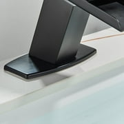LED Bathroom Basin Sink Faucet Black Waterfall Spout Mixer Tap w/ Cover