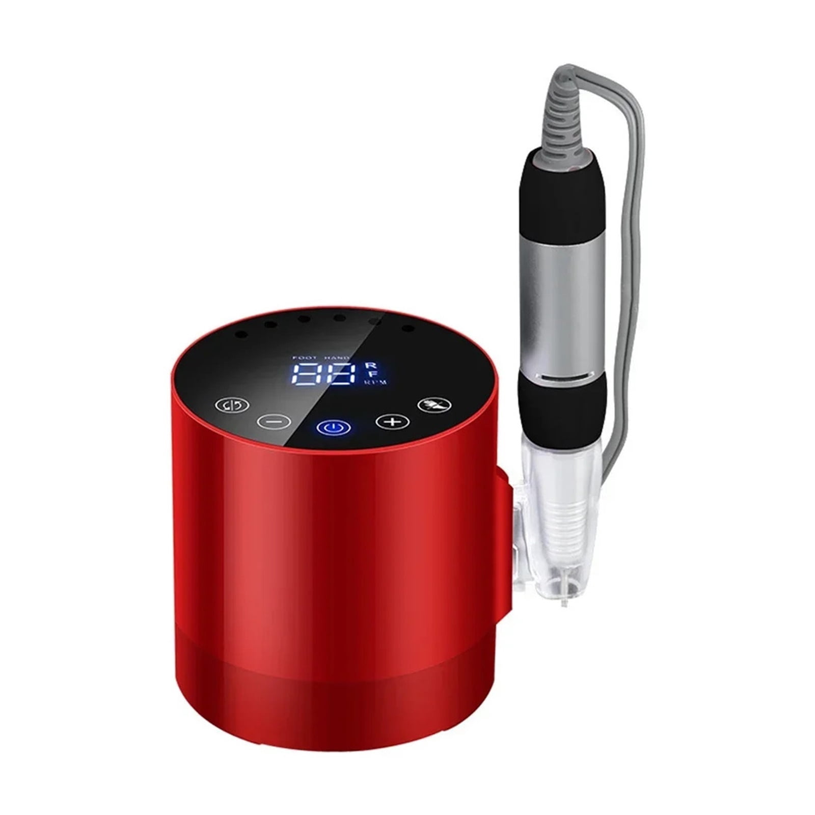 Electric Nail Drill File, Round Acrylic and Gel Manicure Polisher for Home Salon Beginners