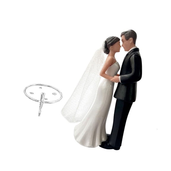 Giaone Bridal And Groom Cake Top Couple Figure Wedding Cake Decoration For Engagements Reception Table Centerpieces