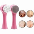 thumbnail image 3 of Kit de limpieza facial HUOGUO Cepillo de silicona de doble cara, 3 of 5