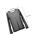 thumbnail image 2 of unbranded Top De Malla Para Mujer Con Cuello Redondo Y Manga Larga Ideal Para Capas Y Eventos, 2 of 6