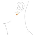 thumbnail image 3 of Bling Jewelry Womens Vintage Dangle Gemstone Earrings CZ Halo Opal Rose Gold Sterling Silver, 3 of 5
