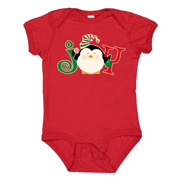 Inktastic Christmas Penguin Joy 2 Boys or Girls Baby Bodysuit