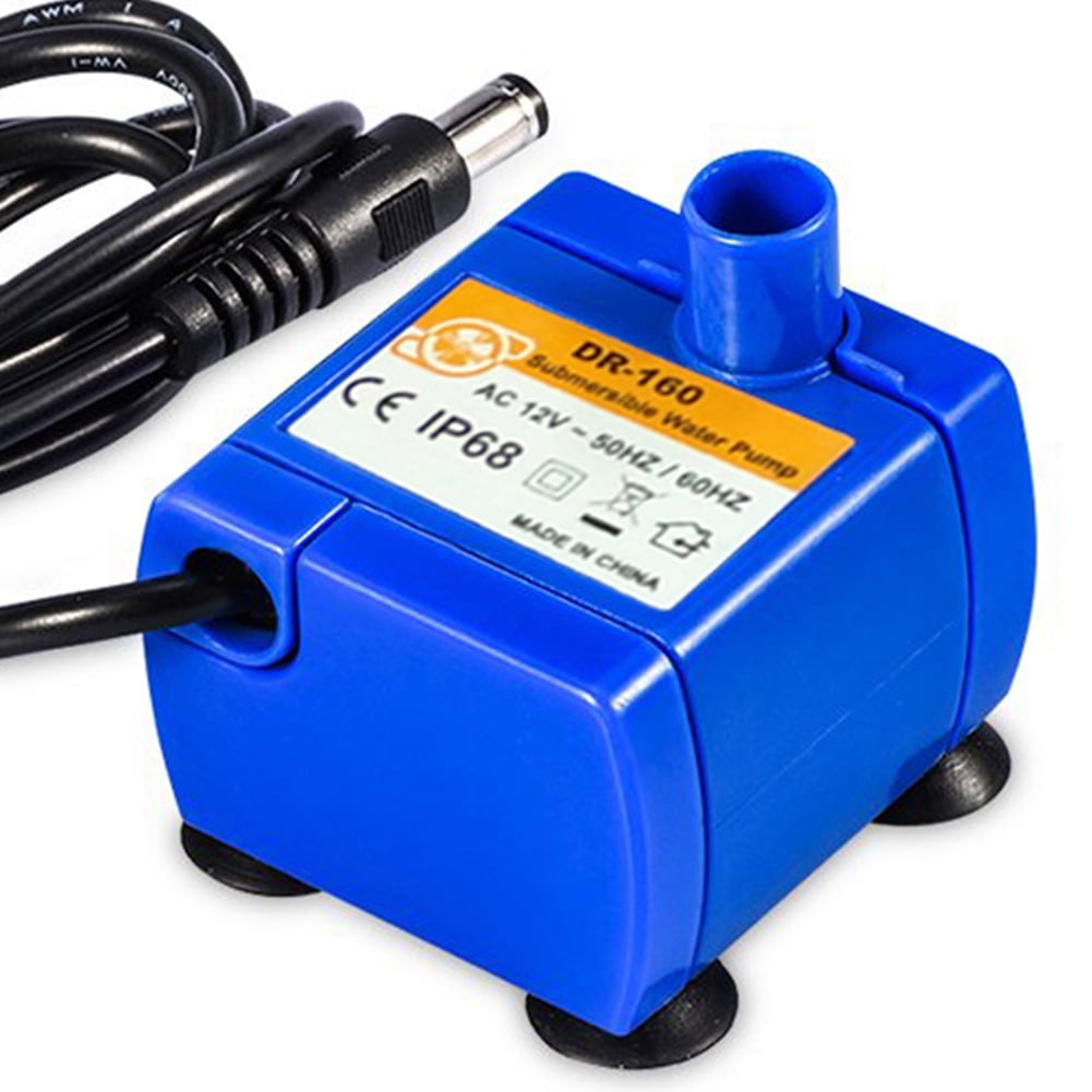 opvise Pet Cat Silent Submersible Electric Drinking Fountain Water Pump Replacement Blue