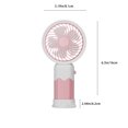 thumbnail image 2 of RoamHome Electric Mini Fan Charging Small Fans USB Rechargeable Handheld Battery Powered Portable Fans Personal Cooling Fan That Blows Cold Air (Pink), 2 of 7