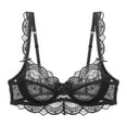 thumbnail image 4 of Aayomet Bralettes pour Femmes Soutien-Gorge Transparent à Armatures Non Rembourré pour Femmes (Noir, 70C), 4 of 5