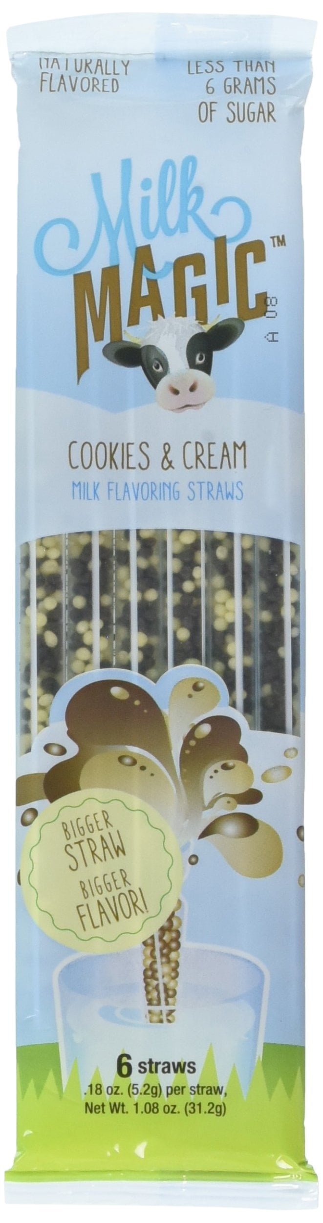 Milk Magic Milk Favoring Straws Cookies and Cream 3 Packs (6 Straws