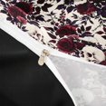 thumbnail image 3 of Homewish Floral Skull Skeleton Bedding for Gifts, Cream Red Rose Gothic Duvet Cover Full, Black Reversible, 3-Piece, 1 Duvet Cover and 2 Pillowcases, 3 of 5