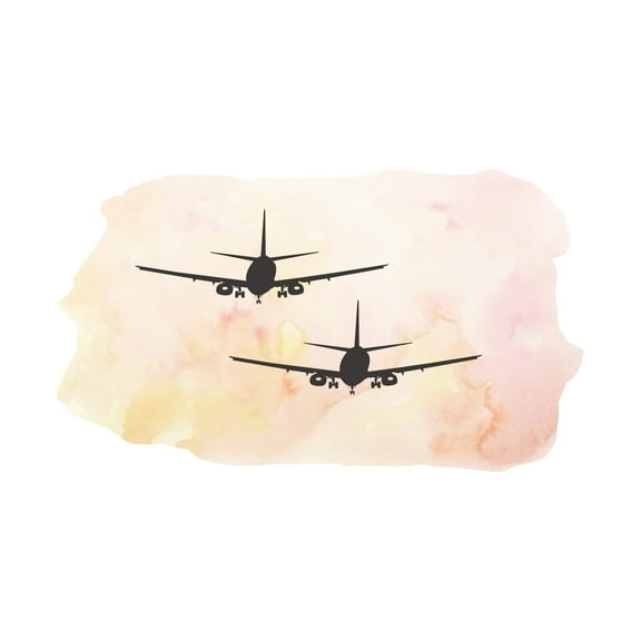 Air Craft Wall Decals for Boys Bedroom - Fly Wide-body Aircraft Plane DIY & Creativity Boy Girl Bedroom Wall Sticker - Size: 40 In x 24 In