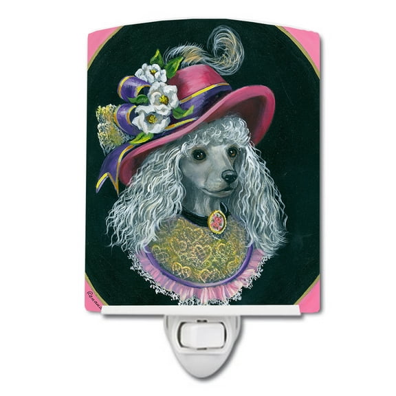 Poodle Lady Alexandria Ceramic Night Light