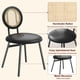thumbnail image 4 of Yeshouse Sillas de cocina con tapizado grueso, modernas sillas de comedor negras (juego de 2), sillas de comedor que ahorran espacio con patas de metal para sala de estar, 4 of 9