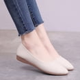 thumbnail image 4 of Sngxgn Flats Dress Shoes Comfortable Slip on Walking Flats(Beige,37), 4 of 6