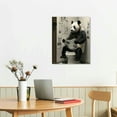 thumbnail image 3 of Nawypu Funny Panda Bathroom Canvas Wall Art Cute Panda In Toilet Posters Black and White Animal Prints Painting Maximalist Mid Century Modern Aesthetic Wall Decor, 3 of 5