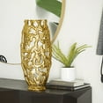 thumbnail image 2 of DecMode 20" Gold Aluminum Vase with Cut Out Designs, 2 of 9