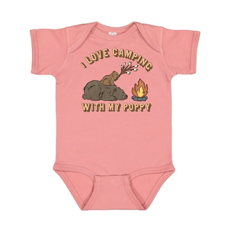

Inktastic I Love Camping With My Poppy Gift Baby Boy or Baby Girl Bodysuit