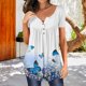thumbnail image 4 of Camiseta estampada a la moda para mujer, blusa de manga corta, cuello redondo, camisetas informales Pompotops hfajkhk129532, 4 of 6