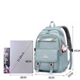 thumbnail image 2 of Mochila escolar para niños, para estudiantes de primaria, para estudiantes de secundaria, para viajes al aire libre, mochila de nailon impermeable, 2 of 5