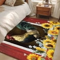 thumbnail image 5 of Chicken Sunflowers Area Rug 4'x6', Farmhouse Animals Red Barn Bees Washable Non-Slip Rugs, Low Pile Large Carpet for Living Room Bedroom Dining Room Kitchen Office Indoor Mat, 5 of 9